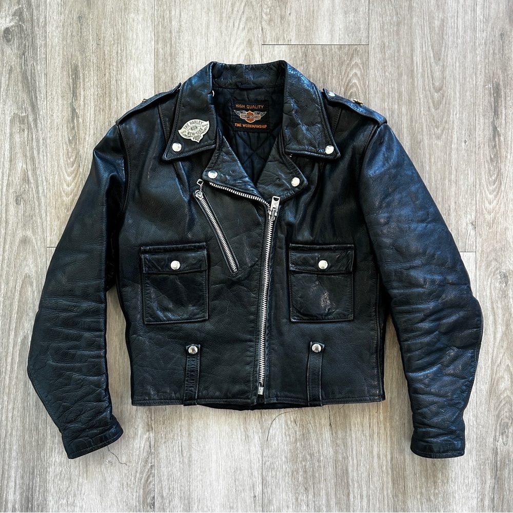 Vintage Late 1950s-60s Harley Davidson Women’s Cycle Queen Leather Jacket Size S